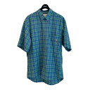 【中古】GUCCI ピグレットチェックシャツ ブルーxグリーン サイズ:48/L 【040524】(グッチ)