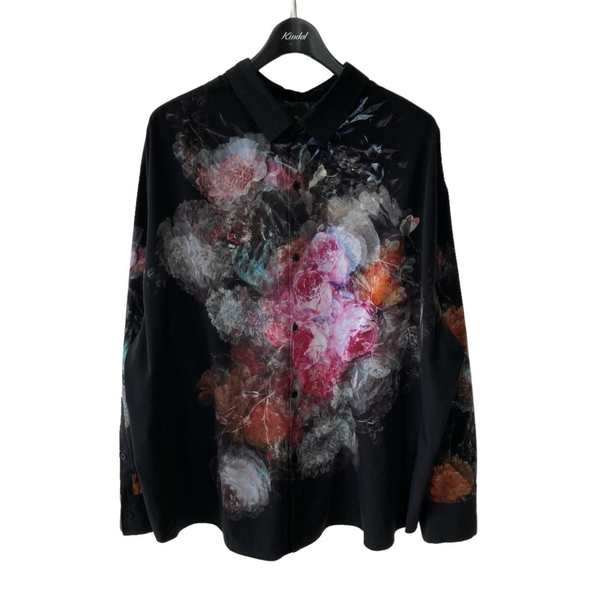 【中古】LAD MUSICIAN　DECHINE INKJET FLOWER BACK-FRONT SHIRT ブラック サイズ：42 【050524】（ラッドミュージシャン）のサムネイル