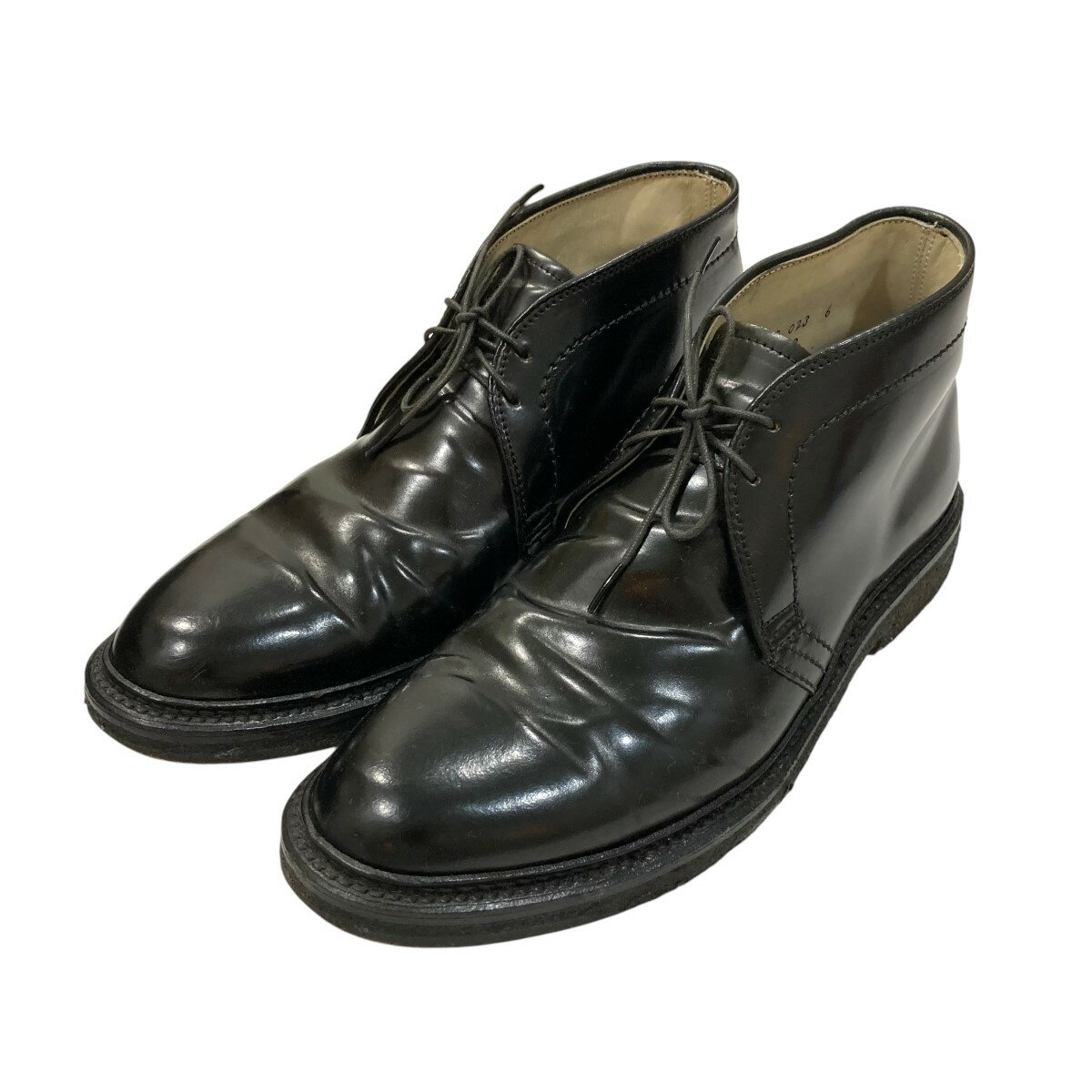 【中古】ALDEN　箱 Chukka Cordovan レザーブーツ ブラック サイズ：8 1/2 【060524】（オールデン）