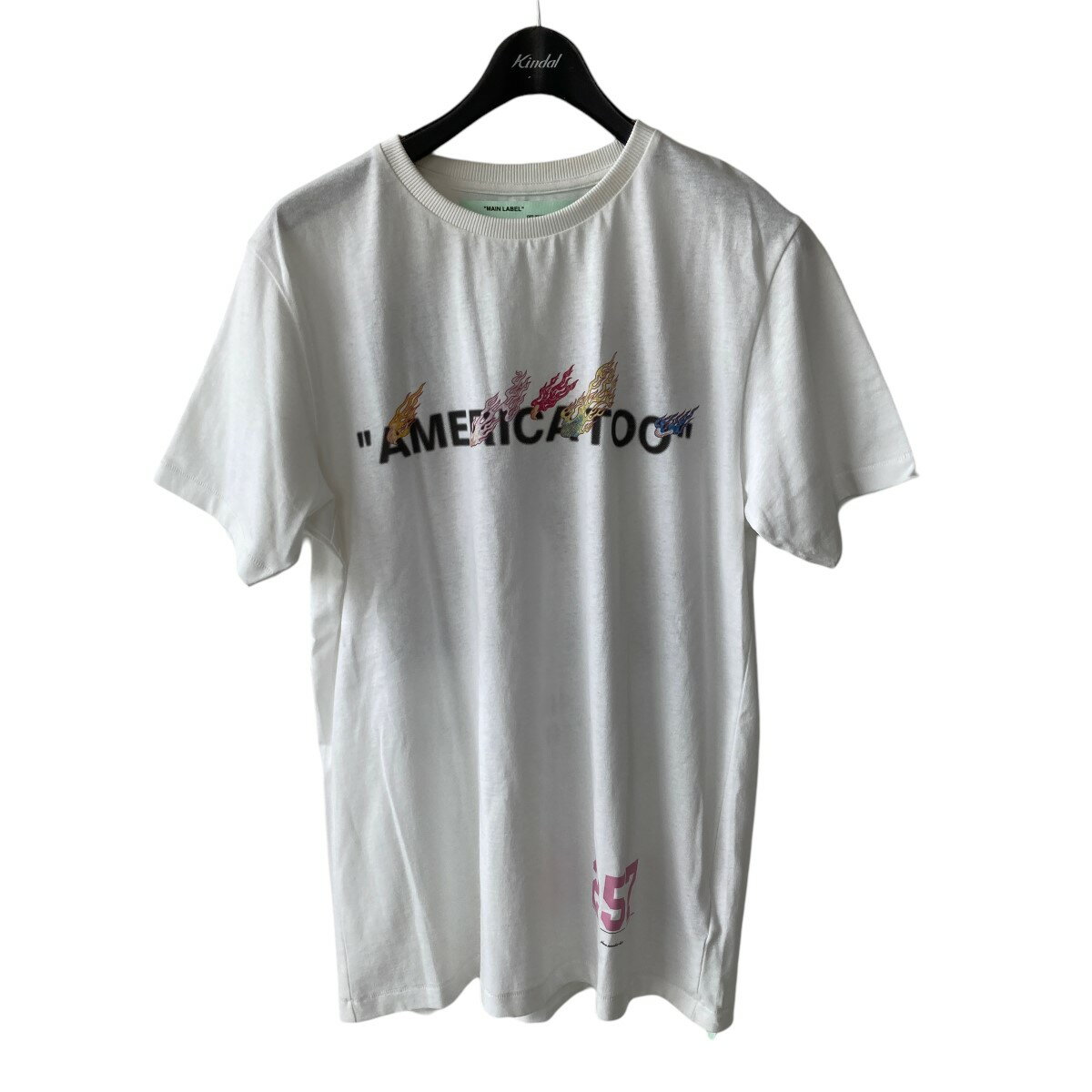 OFFWHITE××村上隆　Gagosian Tee OMAA048F18185182 Tシャツ ホワイト サイズ：M （オフホワイト）