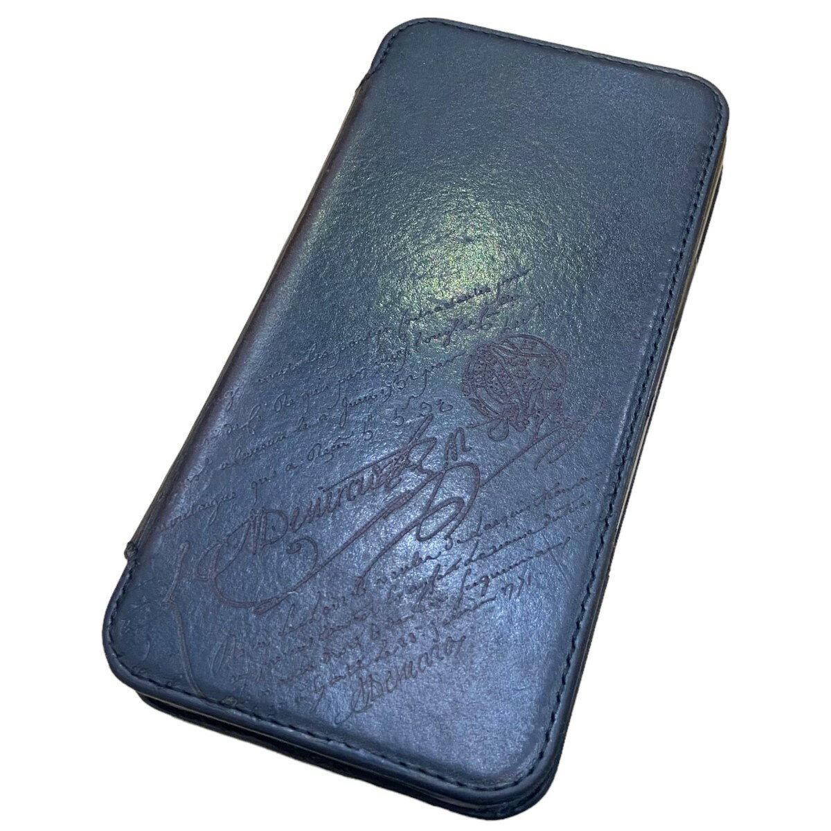 【中古】Berluti　カリグラフィiPhoneケース ブラウン 【080524】（ベルルッティ）