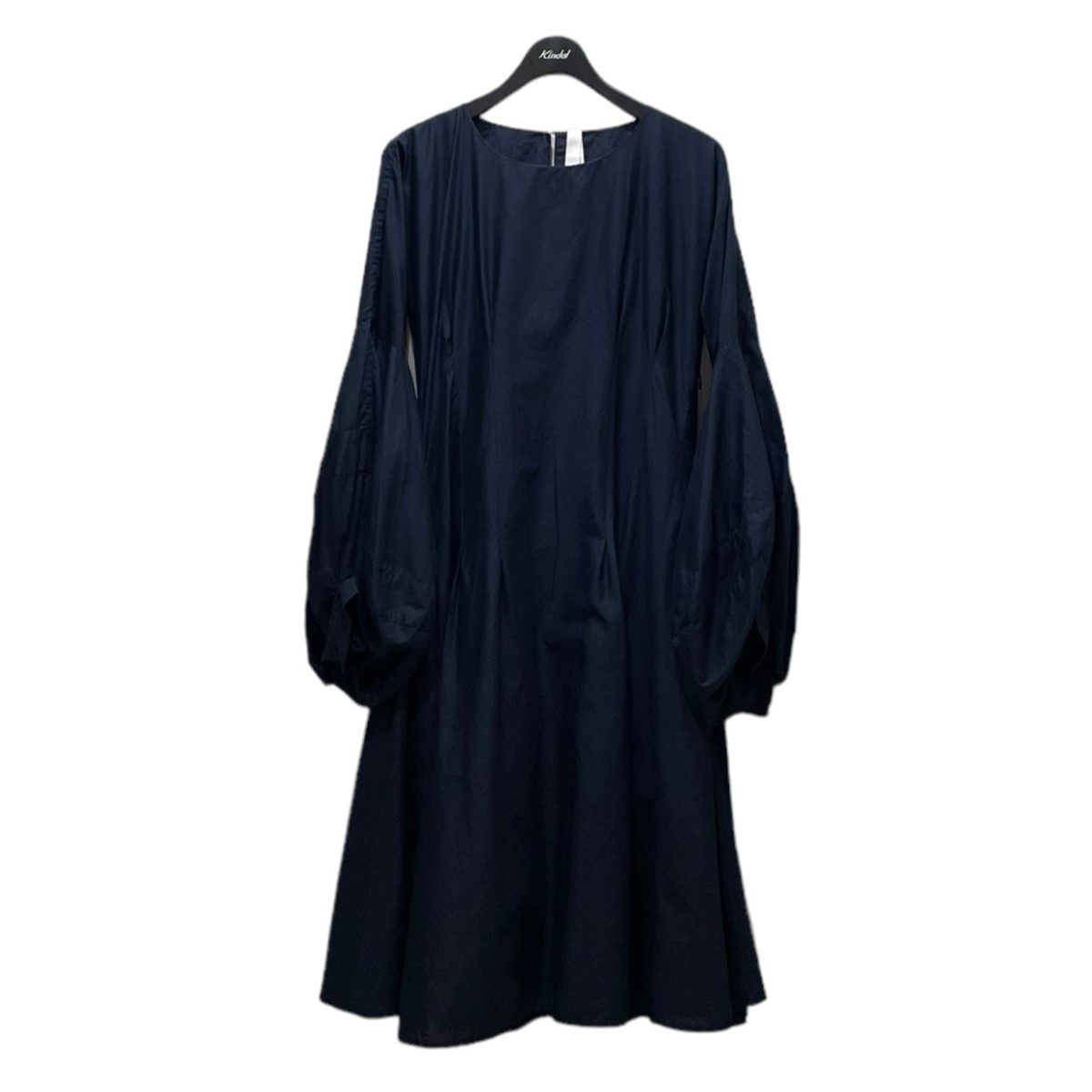 【中古】merlette　ボリュームスリーブワンピース ARASHIYAMA DRESS ネイビー サイズ：S 【130524】（マーレット）