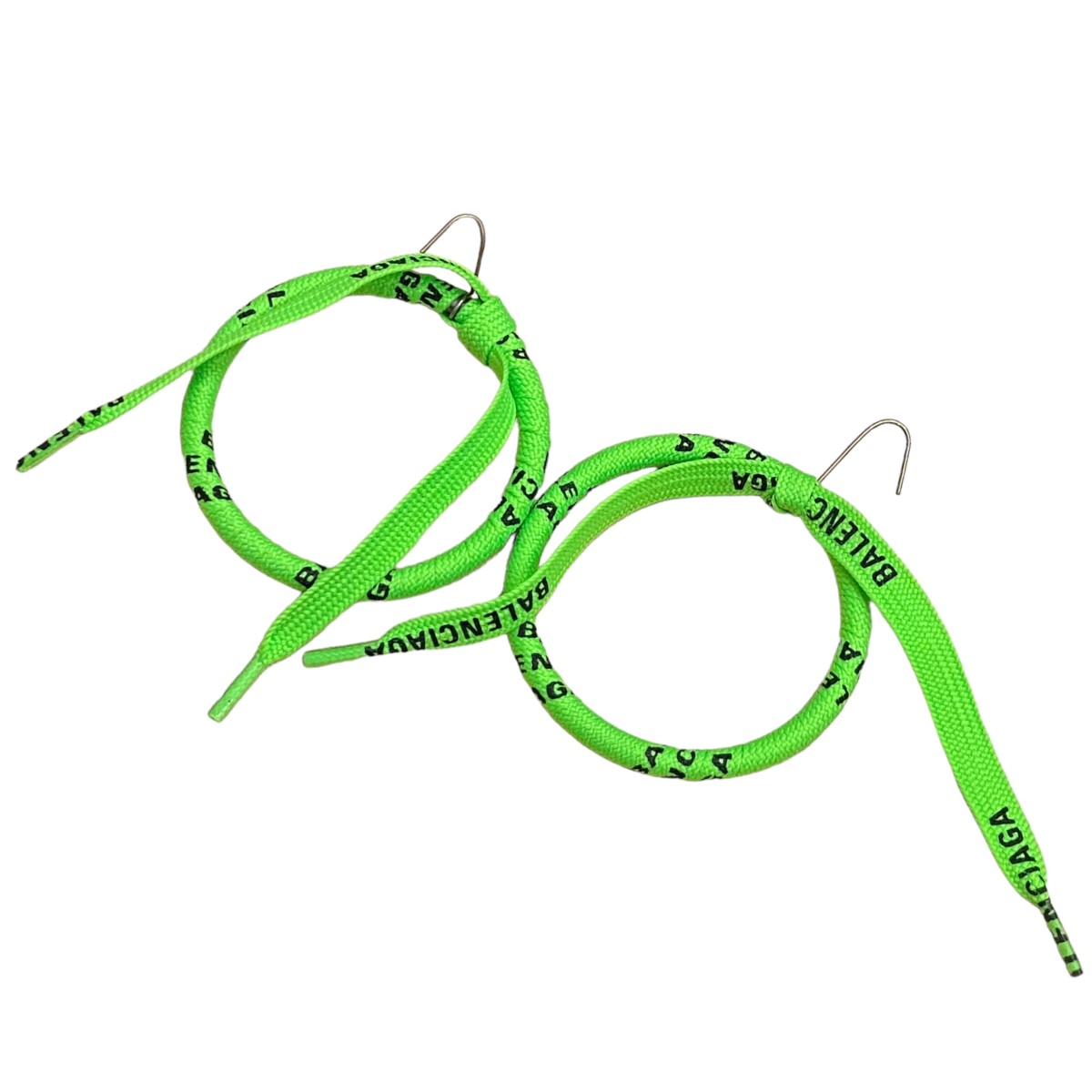 【中古】BALENCIAGA　シューレースイヤリング ライトグリーン 【140524】（バレンシアガ）