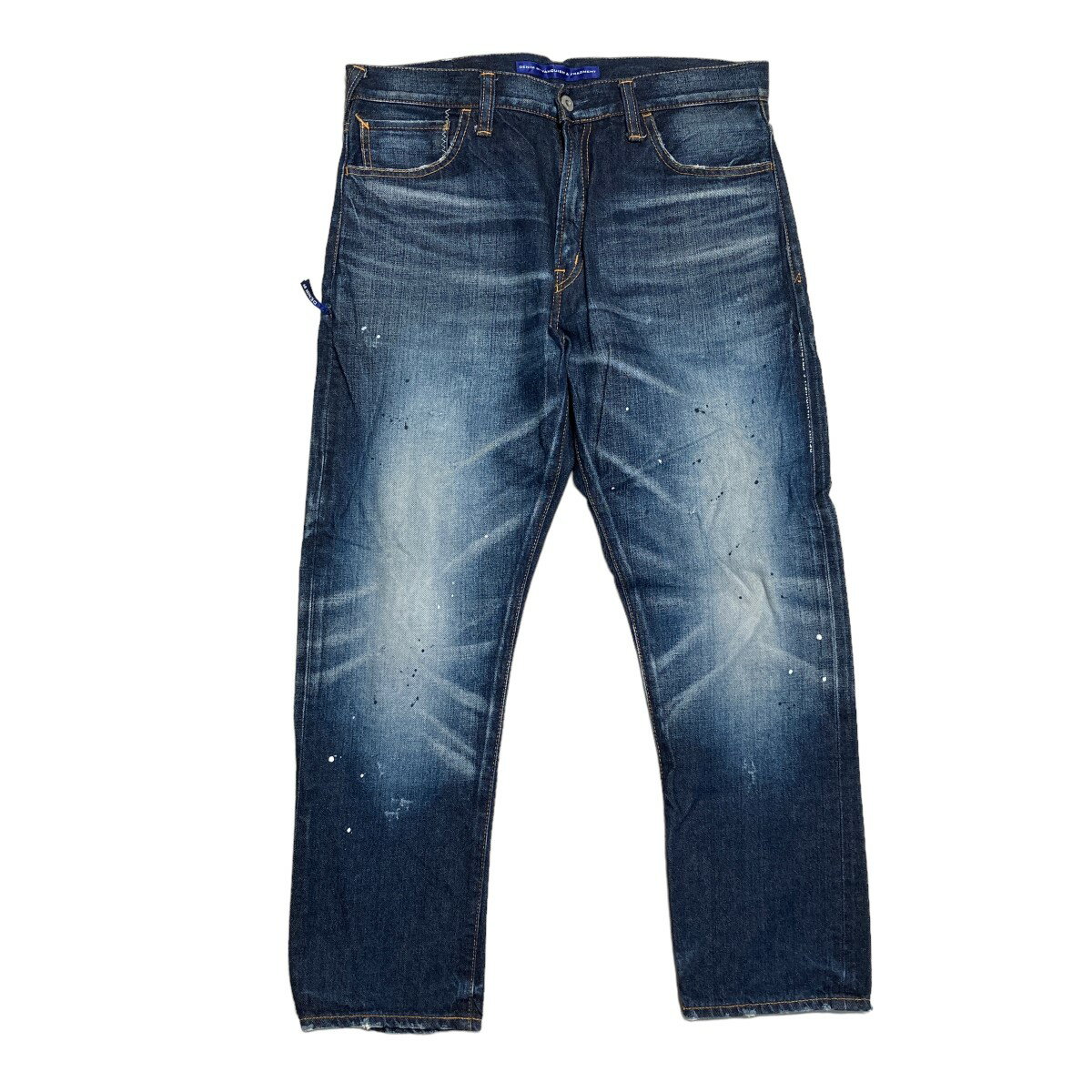 【中古】DENIM BY VANQUISH＆FRAGMENT ONE YEAR WASH LOW CROTCH CROPPED デニムパンツ／VFP5034 インディゴ サイズ：32 【140524】（デニムバイヴァンキッシュ＆フラグメント）