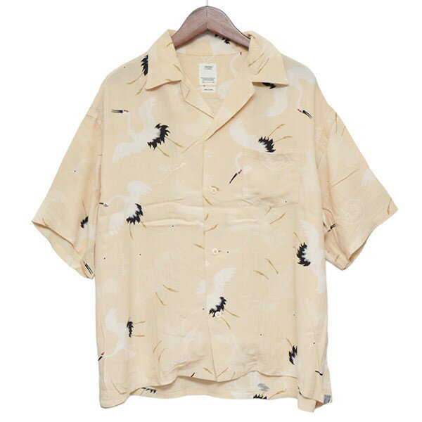 【中古】VISVIM　2023SS　CROSBY SHIRT S／S HIKAKU　アロハシャツ アイボリー サイズ：3 