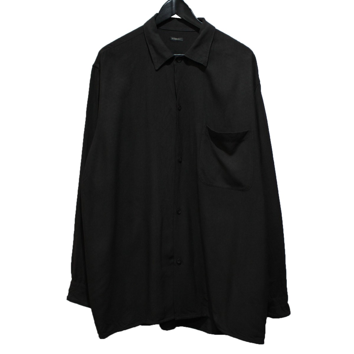 【中古】RAF SIMONS　2020SS OVERSIZED SHIRT WITH PATCHES ブラック サイズ：44 【130324】（ラフシモンズ）