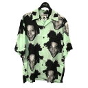【中古】WACKO MARIA×JEAN-MICHEL BASQUIATS/S HAWAIIAN SHIRT (TYPE-1) アロハシャツ グリーン サイズ:...
