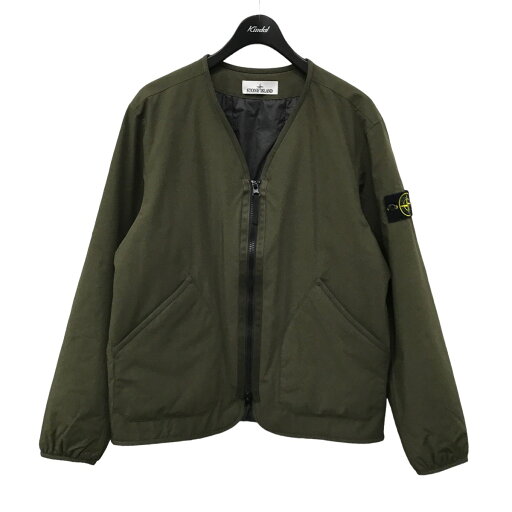 【中古】STONE ISLAND23AW NO COLLAR JACKET ノーカラージップジャケット 791541127 カーキ サイズ:M【価格見直し】 【中古】STONE ISLAND23AW NO COLLAR JACKET ノーカラージップジャケット 791541127 カーキ サイズ:M【価格見直し】