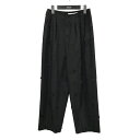 【中古】IRENETuck Trousers フリンジ刺繍ワイドパンツ 23S88001 ブラック サイズ:36【価格見直し】
