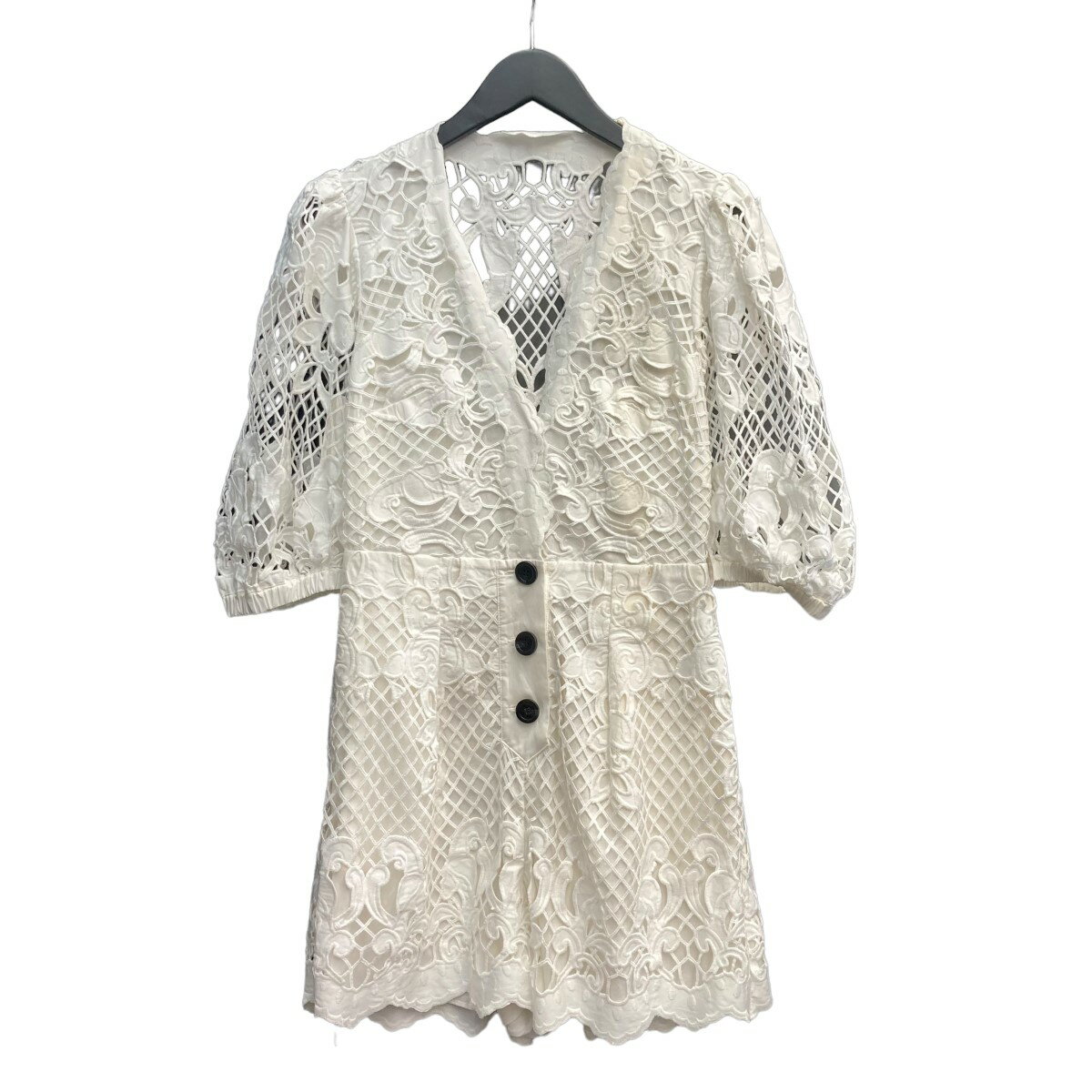 【中古】SELF PORTRAIT レースオールインワン SWF331K00400 ホワイト サイズ:8 【050624】(セルフ ポートレート)