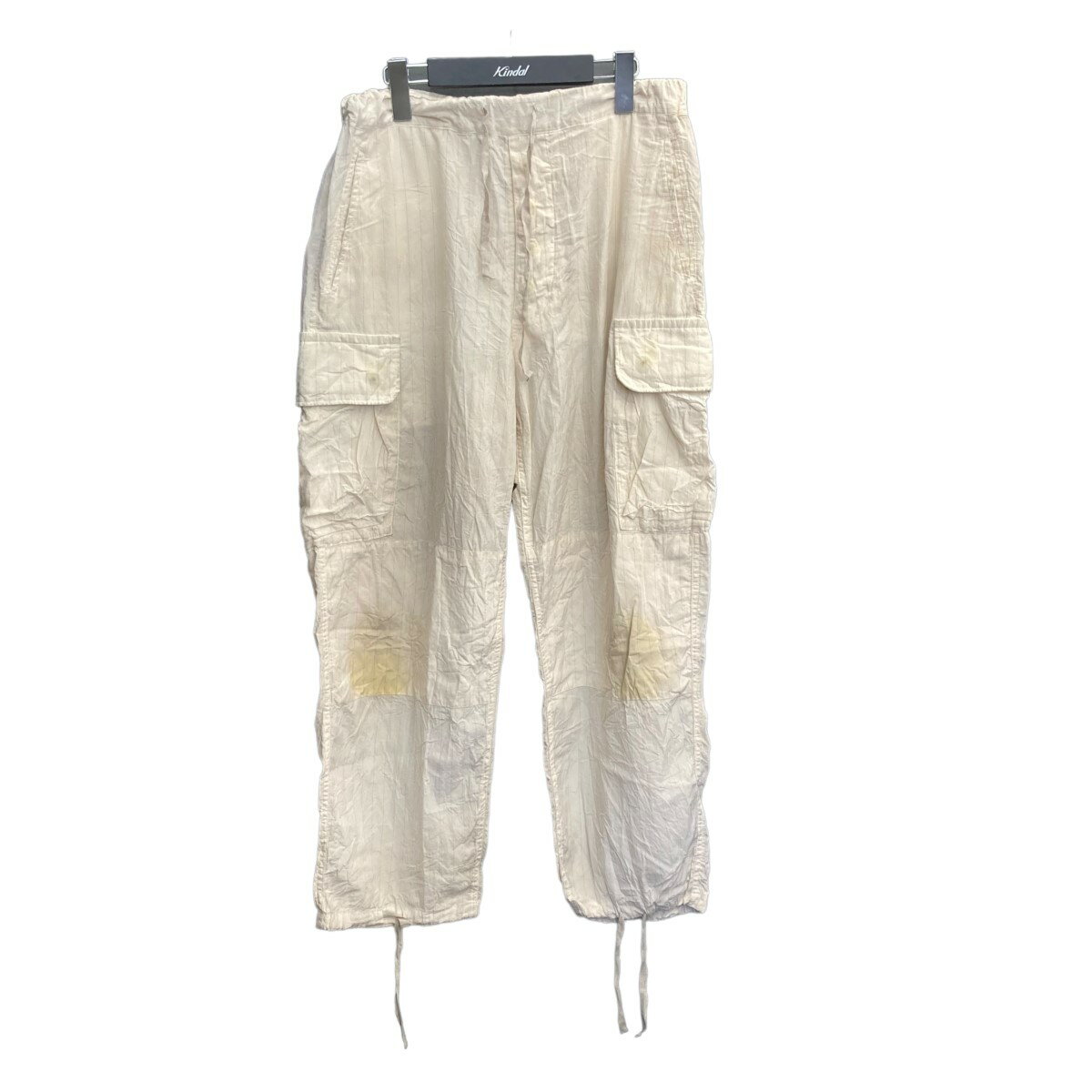 【中古】quitan M-47 EASY CARGO ストライプシルクカーゴパンツ 557-3140029 アイボリー サイズ:Free 【050624】(キタン)
