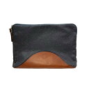 【中古】BUTTEROショルダーバッグ ブラウン×ネイビー【価格見直し】