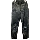 【中古】PERVERZEWashed Leather Cropped Trousers フェイクレザーパンツ ブラック サイズ:M【価格見直し】