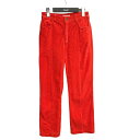 【中古】DOMENICO+SAVIOコーデュロイパンツ DSL22APT14 レッド サイズ:36【価格見直し】