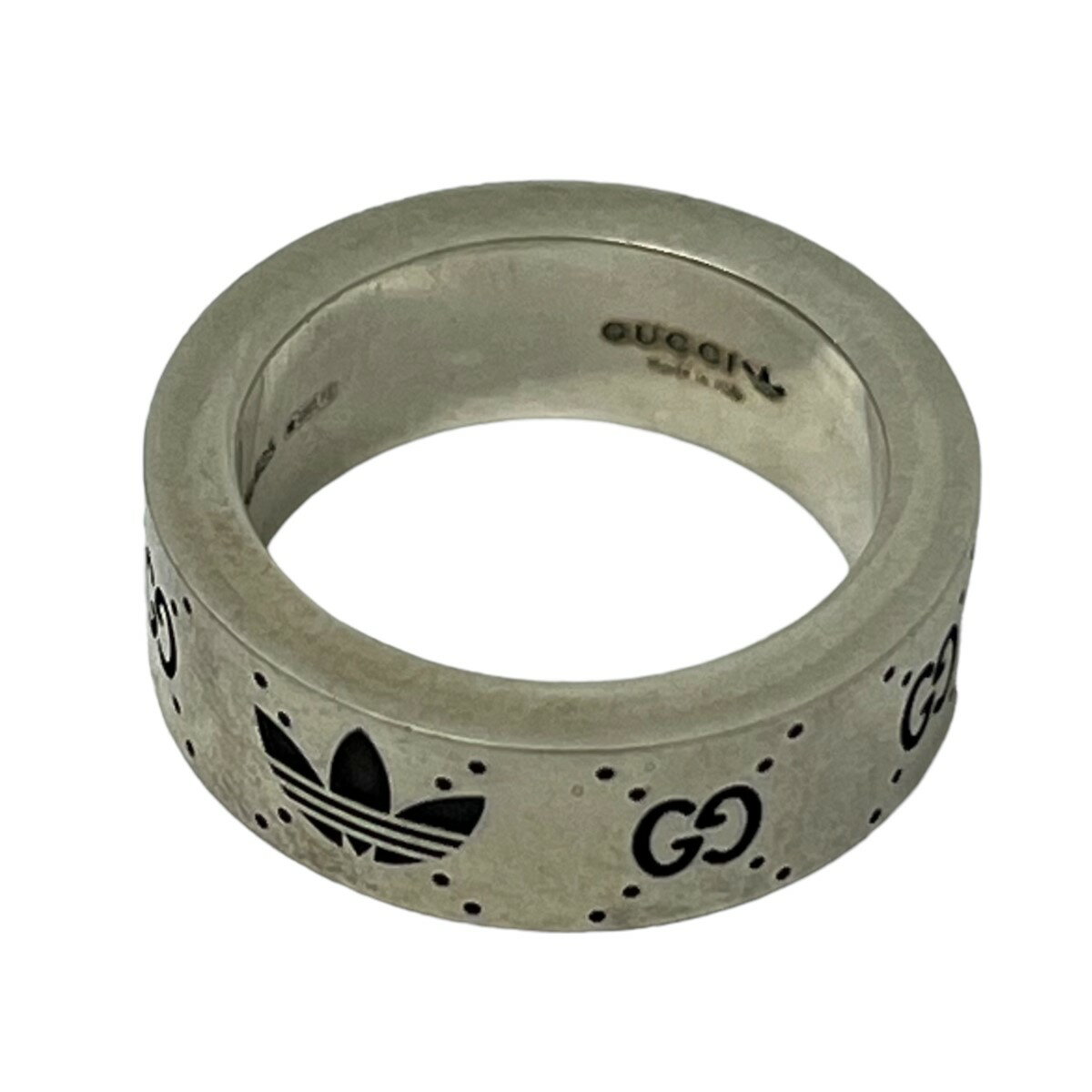 【中古】GUCCI×adidas エングレービングリング シルバー サイズ:7号 【210624】(グッチ×アディダス)