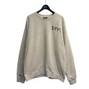 【中古】BROKEN PLANET MARKETクルーネックプリントスウェット ベージュ サイズ:XL【価格見直し】