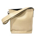 【中古】MARGESHERWOODレザーショルダーバッグ ベージュ【価格見直し】