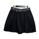 【中古】sacaiショートパンツ 21-05428 ブラック サイズ:1【価格見直し】