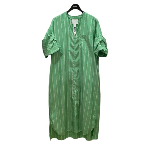 【中古】TICCA×川上桃子 別注ツイストスリーブワンピース グリーン サイズ:F 【050724】(ティッカ×川上桃子) 【中古】TICCA×川上桃子 別注ツイストスリーブワンピース グリーン サイズ:F 【050724】(ティッカ×川上桃子)