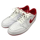 【中古】NIKEAIR JORDAN 1 RETRO LOW OG スニーカー CZ0790-161 ホワイト×レッド サイズ:13【価格見直し】