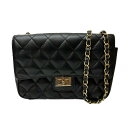 【中古】maison vincentレザーショルダーバッグ ブラック サイズ:ONESIZE【価格見直し】