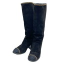 【中古】CHANELロングブーツ G37830 ブラック サイズ:35 1/2【価格見直し】