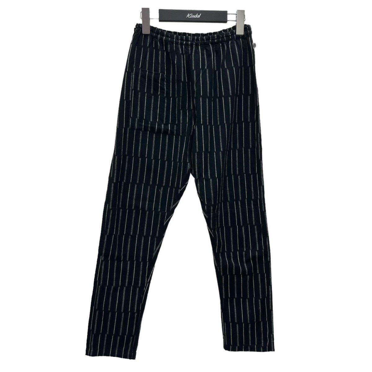 【中古】UNA PRODUCTS カスリストライプ イージーパンツ ブラック サイズ:S 【190724】(うなプロダクツ)