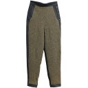 【中古】Chloe 切替ニットパンツ グレー×ブラウン サイズ:34 【200724】(クロエ)