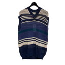 【中古】YOKE24SS BORDER MESH KNIT VEST ボーダーメッシュニットベスト YK24SS0722S ネイビー×ベージュ サイズ:2【価格...