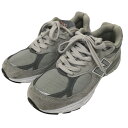 【中古】NEW BALANCE M990GY3 スニーカー グレー サイズ:9 1/2 【270724】(ニューバランス)