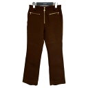 【中古】FUMIKA UCHIDADOUBLE FACED ZIP FLARED PANT ジップフレアパンツ FU Ssp PT001 ブラウン サイズ:36...