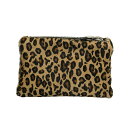 【中古】DKNYレオパード ハラコ クラッチバッグ ミニバッグ ベージュ×グレー【価格見直し】