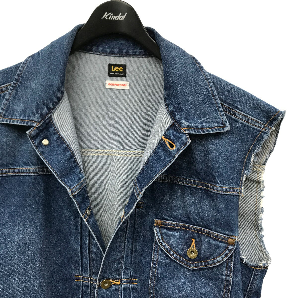 【中古】LEECOMPILATIONS スリーブレスカウボーイジャケット デニムベスト LL4664 インディゴ サイズ：S【価格見直し】