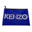 【中古】KENZOメッシュロゴクラッチバッグ ブルー サイズ:ONE【価格見直し】