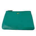 【中古】COACHポーチ 28 クラッチバッグ CJ868 グリーン【価格見直し】