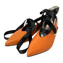【中古】ADOREレースアップパンプス 6185501 オレンジ サイズ:S【価格見直し】