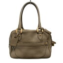 【中古】J&M DAVIDSONミア レザーハンドバッグ ベージュ【価格見直し】
