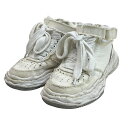 【中古】MIHARA YASUHIROWAYNE WASHED CANVAS ウォッシュドキャンバスシューズ ホワイト サイズ:37【価格見直し】