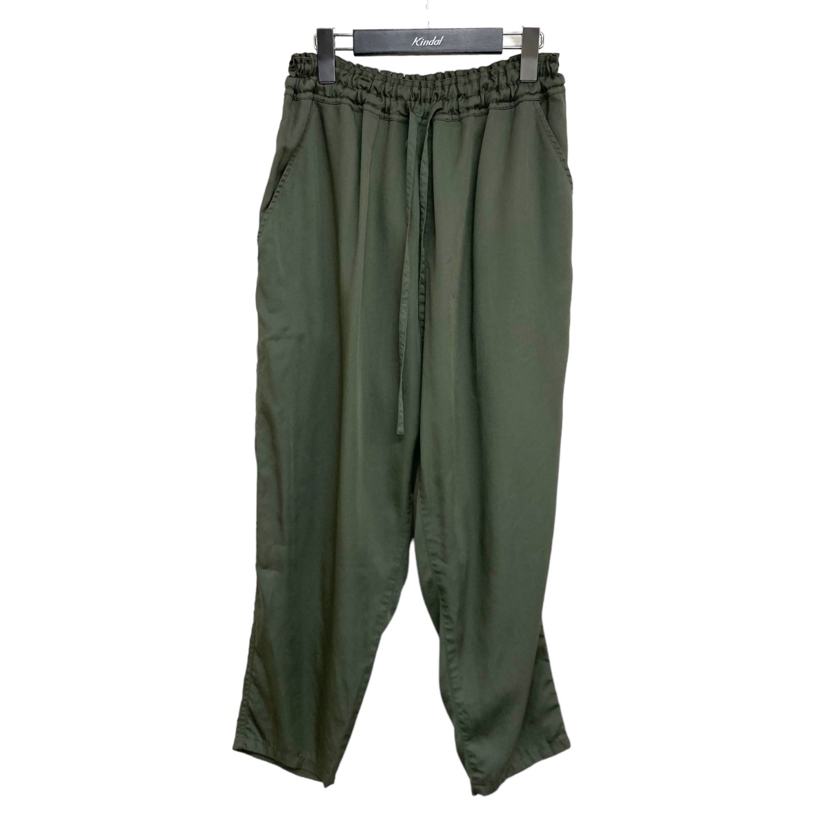 【中古】LIMI feu PRODUCT DYED TWILL WAIST ELASTIC PANTS テーパードイージーパンツ LS P06 202 オリーブ サイズ:2 【260824】(リミフゥ)