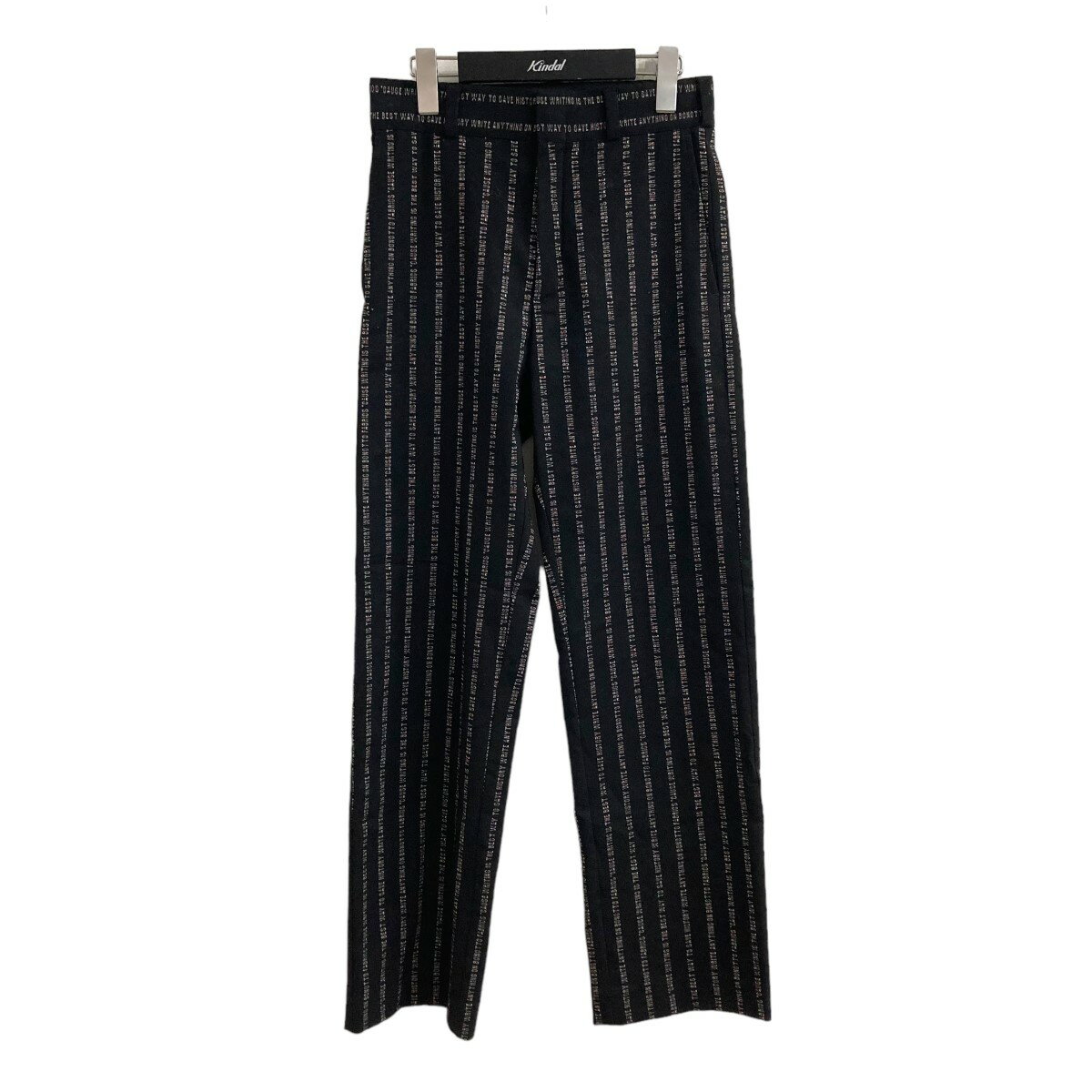 【中古】VETEMENTSWAH20PA400 ジャガードスラックスパンツ ブラック サイズ：XS【価格見直し】