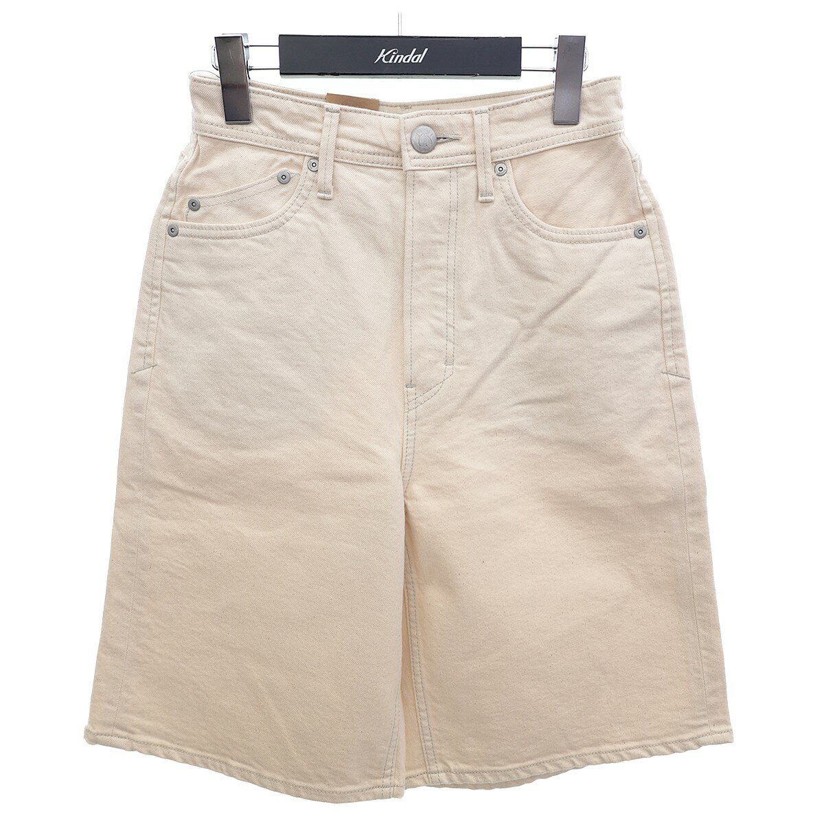 【中古】YANUK　ストレッチデニムハーフパンツ 57121308 アイボリー系 サイズ：S 【270824】（ヤヌーク）