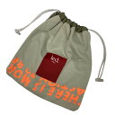【中古】lad, tokyoエイズTリメイク巾着バッグ グレー×オレンジ サイズ:ONE SIZE【価格見直し】