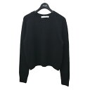 【中古】Christian Diorバックロゴ カシミヤ クルーネックニット 144S76AM002 ブラック サイズ:34【価格見直し】