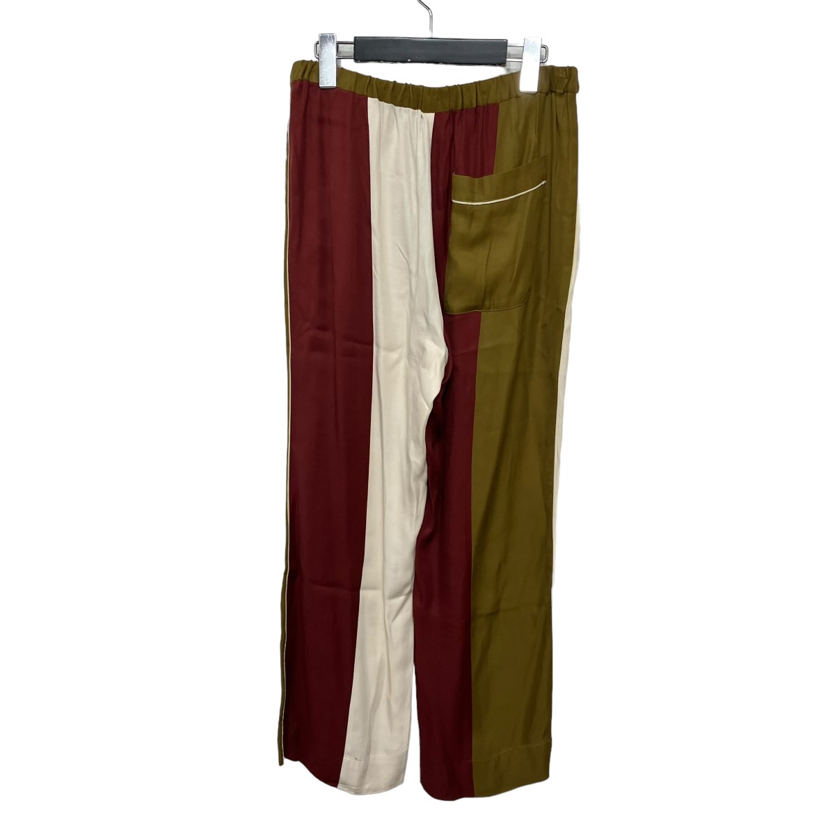【中古】MAISON EUREKAPajama trouser パンツ 231 黄緑×ボルドー サイズ：S【価格見直し】