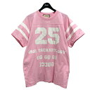 【中古】GUCCIプリント半袖Tシャツ 660744 ピンク サイズ:XXS【価格見直し】