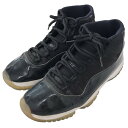 【中古】NIKE「AIR JORDAN 11 RETRO Space Jam」ハイカットスニーカー ブラック サイズ:29cm【価格見直し】