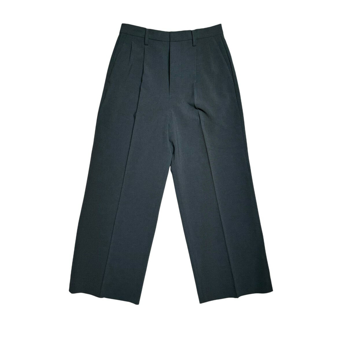 【中古】Spick and Span　24SS ダブルクロスツータックパンツ グレー サイズ：40 【150924】（スピックアンドスパン）