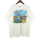 【中古】VINTAGE90s Walt Disney World Magic Kingdom T ディズニー Tシャツ ホワイト サイズ:XL【価格見直し】(4)