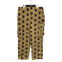 【中古】stussy×Denim TearsCord Cargo Pant ’Houndstooth’ 総柄パンツ 316079 イエロー×グレー サイズ:32...