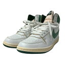 【中古】NIKEA Ma Maniere × Nike Jordan Air Ship SP Green Stone ハイカットスニーカー FQ2942-100 グリーン×ホワイト サイズ:26.5cm【価格見直し】